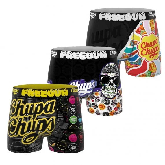 Lot de 3 Boxers Microfibre Garçon "Chupa Chups" (Lot boxers Garçon) Freegun chez FrenchMarket