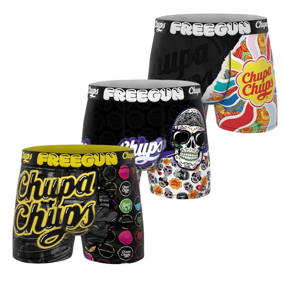 Set di 3 boxer "Chupa Chups" per ragazzo (Confezione di boxer da ragazzo) Freegun chez FrenchMarket
