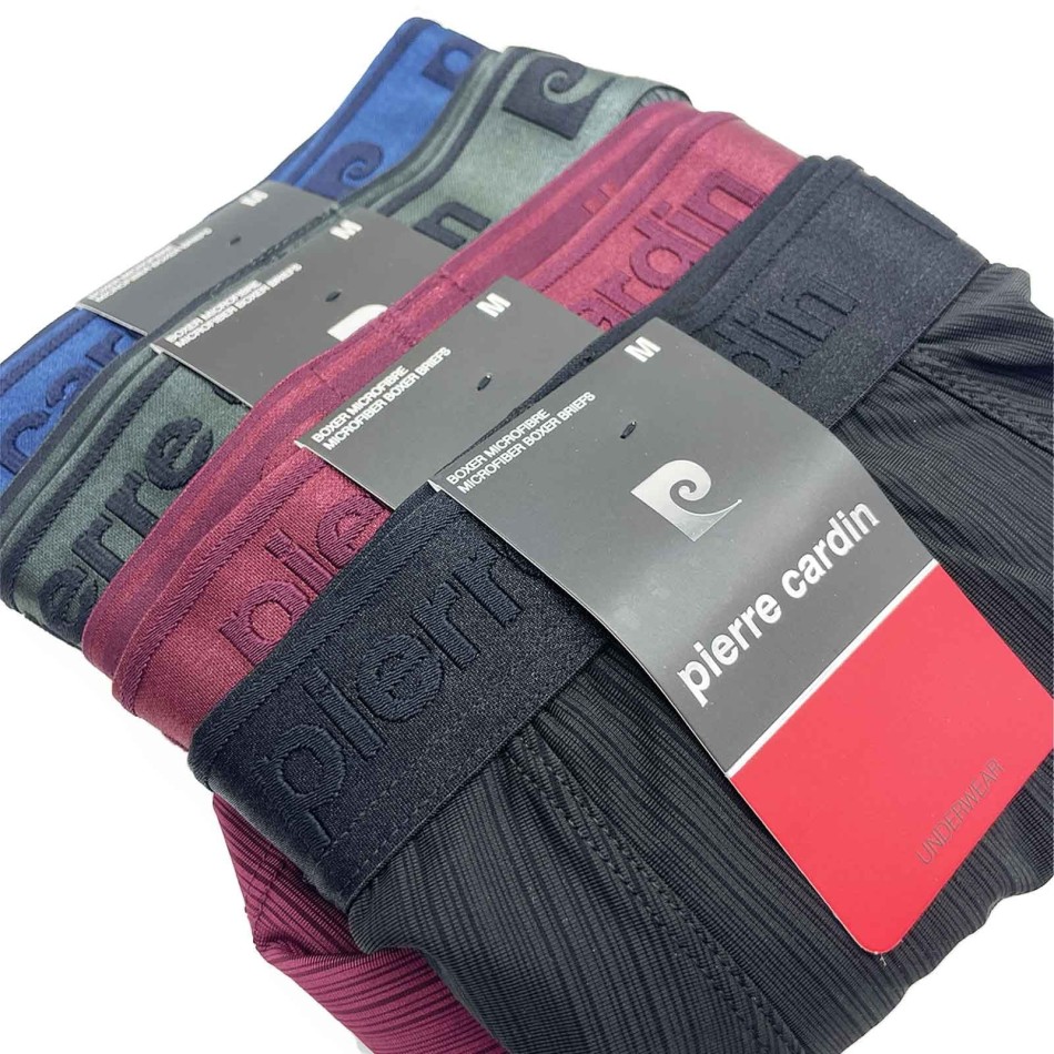Set di 4 boxer "Ant" in microfibra per uomo (Boxer da uomo) Pierre Cardin chez FrenchMarket