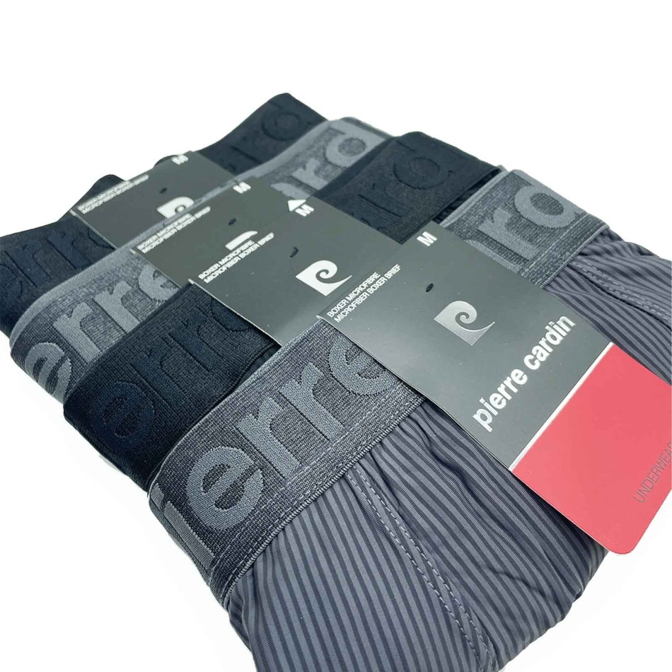 Set van 4 "Bruce" herenboxershorts van microvezel (Herenboxershorts) Pierre Cardin chez FrenchMarket