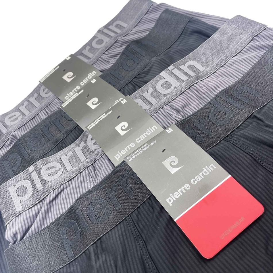 Set di 4 boxer "Bruce" in microfibra per uomo (Boxer da uomo) Pierre Cardin chez FrenchMarket