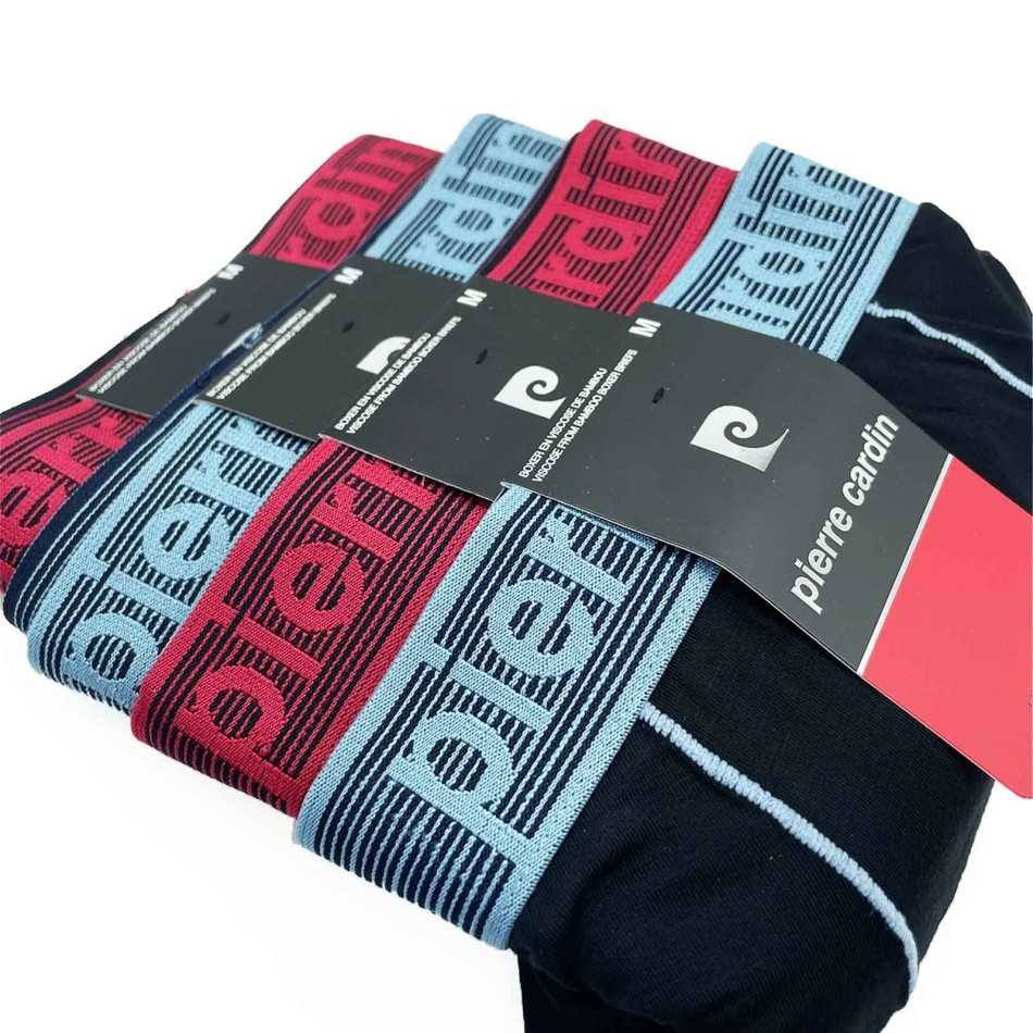 Juego de 4 calzoncillos bóxer "Dol" de bambú para hombre (Calzoncillos para hombre) Pierre Cardin chez FrenchMarket