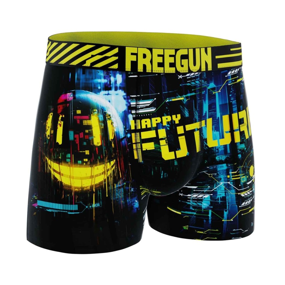Confezione da 6 boxer in microfibra "Pixel" per uomo (Boxer da uomo) Freegun chez FrenchMarket