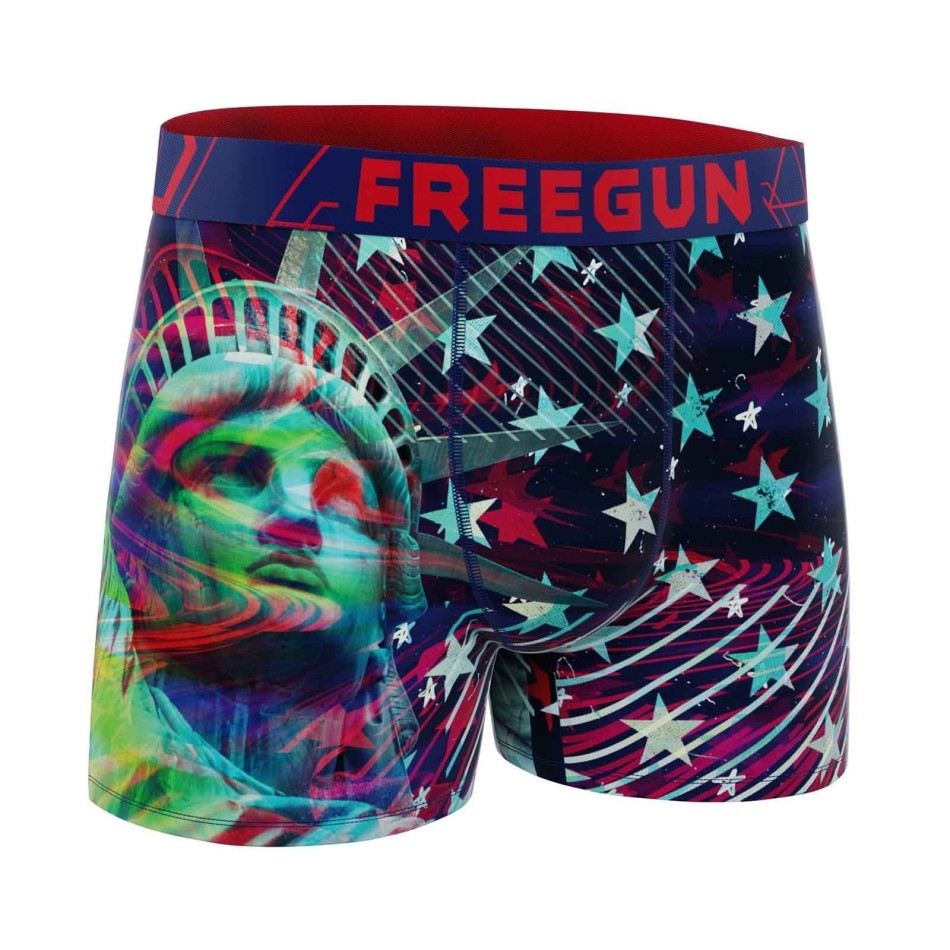 Confezione da 6 boxer in microfibra "Pixel" per uomo (Boxer da uomo) Freegun chez FrenchMarket