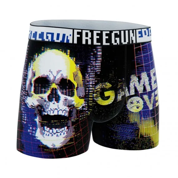 Lot de 6 Boxers Homme Microfibre "Pixel" (Boxershorts für Männer) Freegun auf FrenchMarket