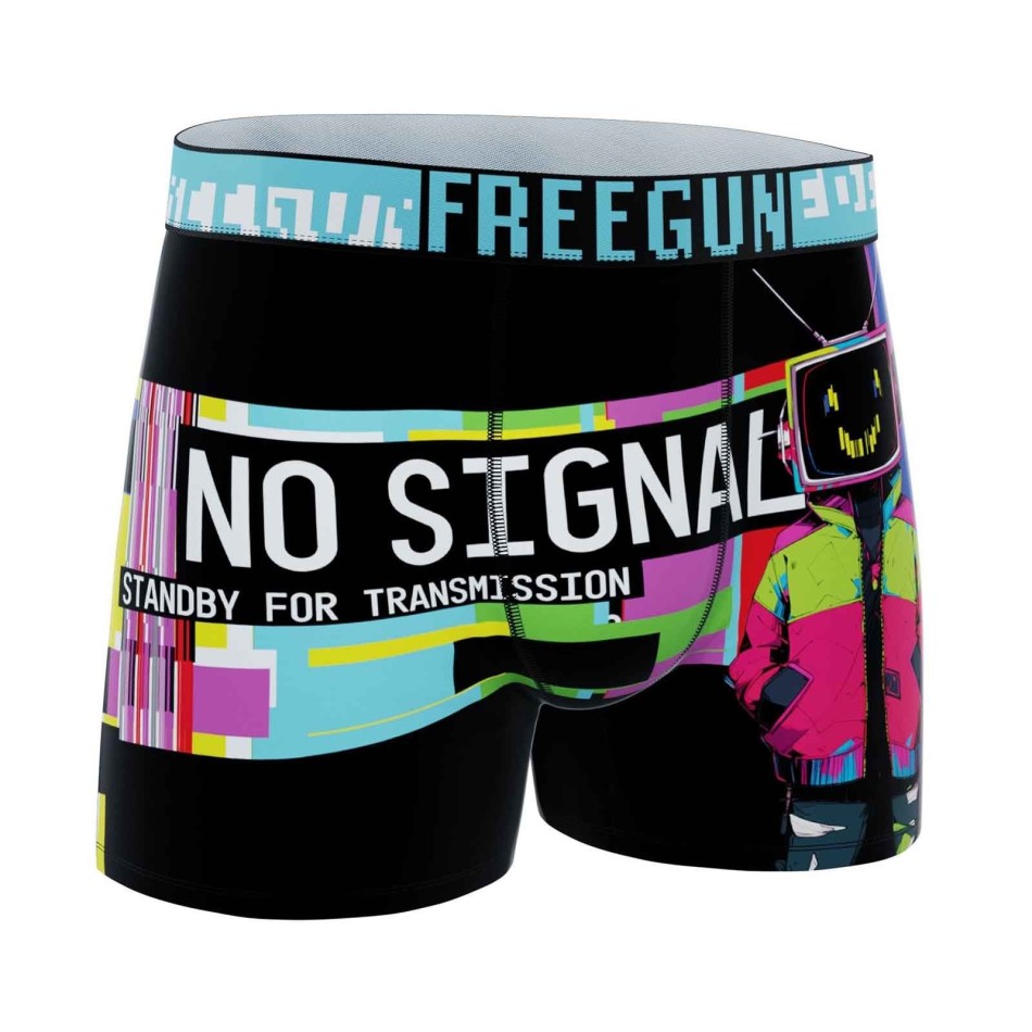 Confezione da 6 boxer in microfibra "Pixel" per uomo (Boxer da uomo) Freegun chez FrenchMarket