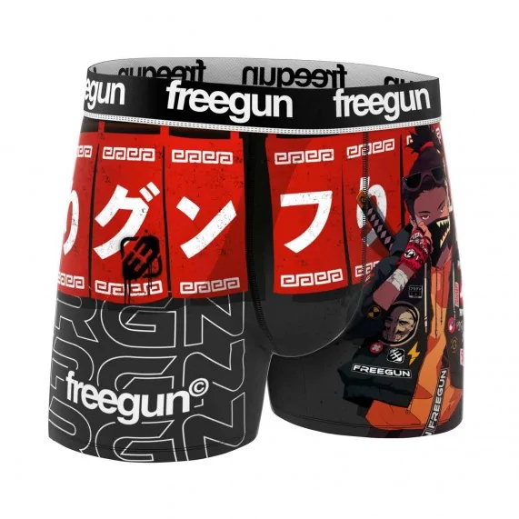 Lot de 6 Boxers Homme Microfibre "Street Futur Robot" (Boxershorts für Männer) Freegun auf FrenchMarket