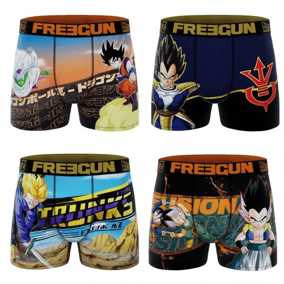 Lot de 4 Boxers Homme Microfibre "Dragon Ball Z" (Lot boxers Homme) Freegun chez FrenchMarket