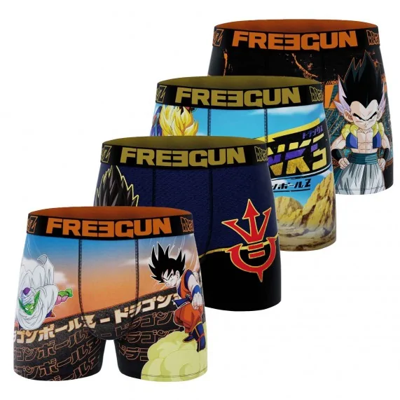 Lot de 4 Boxers Homme Microfibre "Dragon Ball Z" (Lot boxers Homme) Freegun chez FrenchMarket