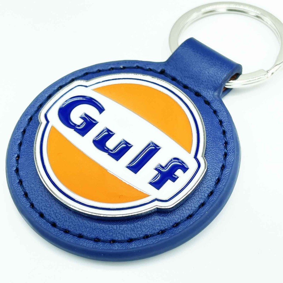 Nyckelring Pocket GULF - konstläder och emaljerad metall