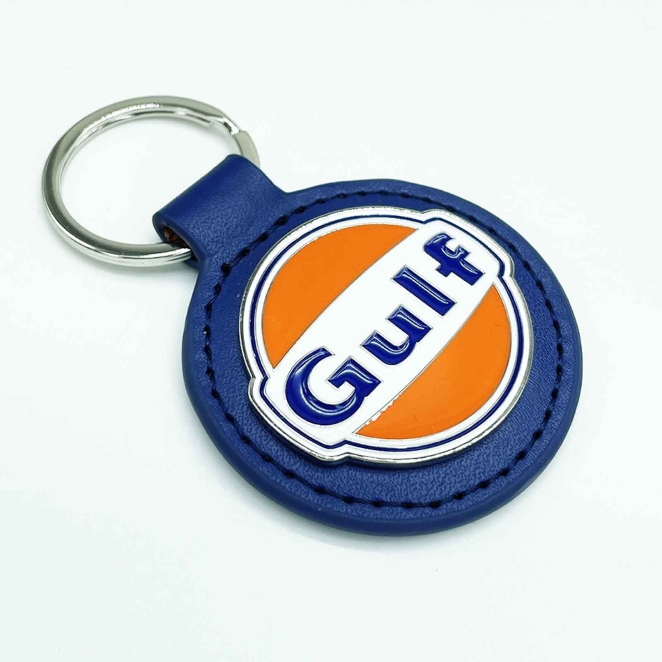Nyckelring Pocket GULF - konstläder och emaljerad metall