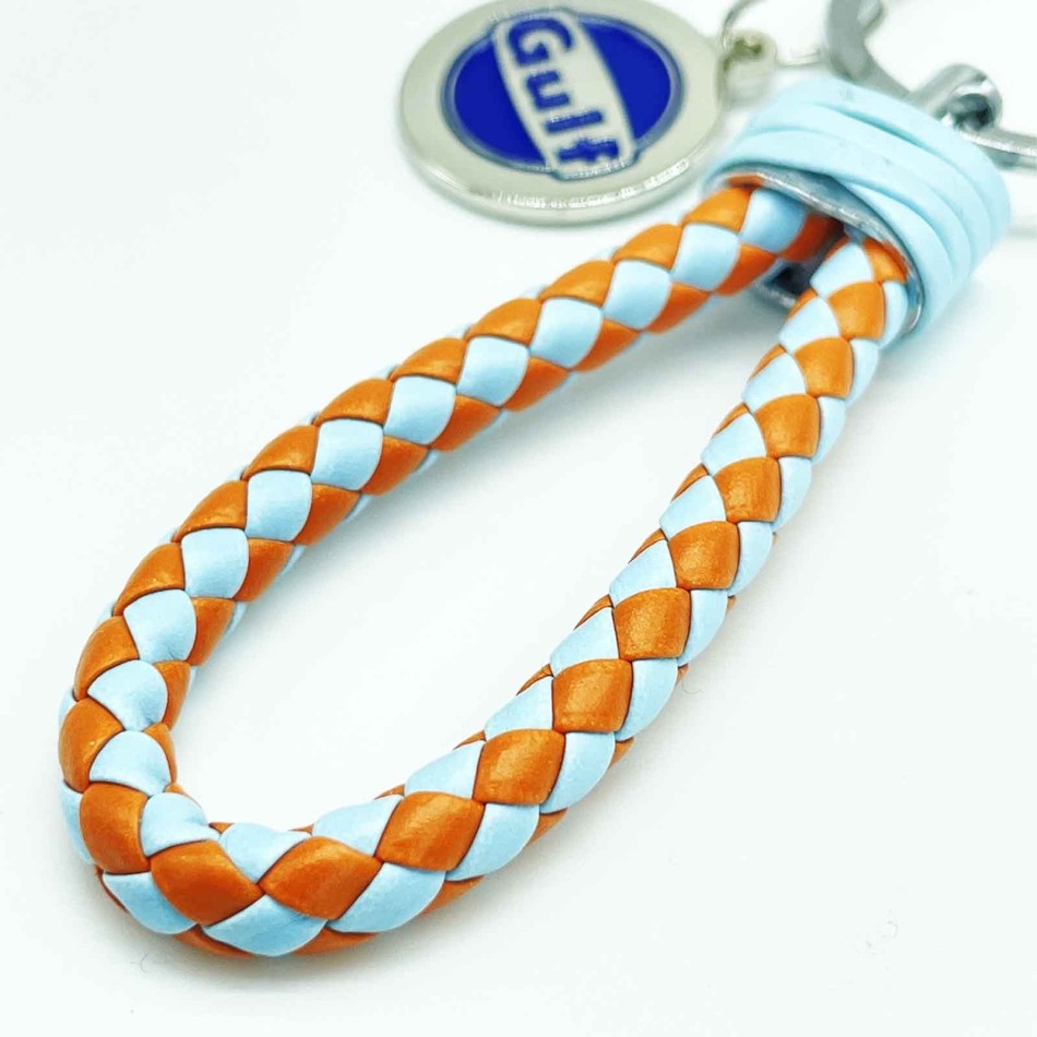 Key Ring Chess GULF - Braided PU & Metal Pendant