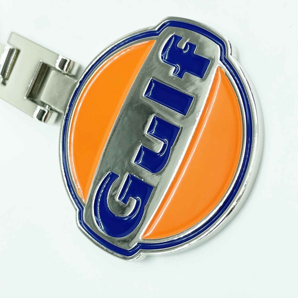 Nyckelring Chrono GULF - Zamakmetall & tvåfärgad emalj