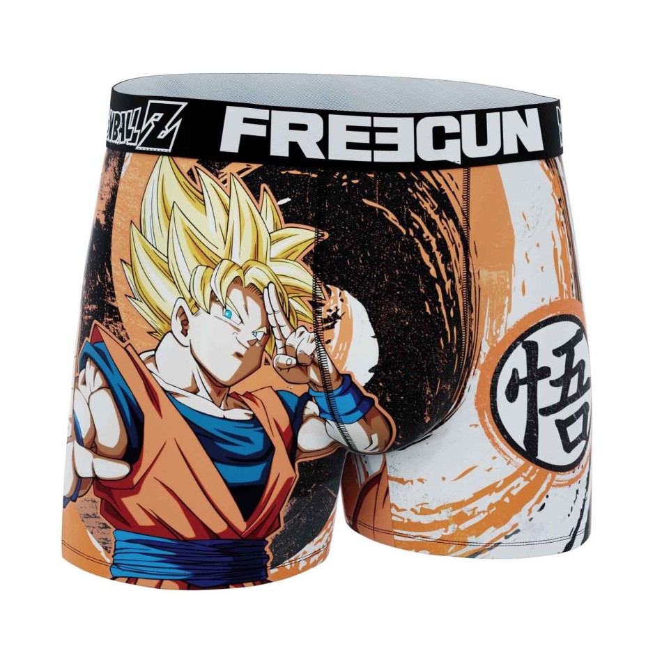 Set med 3 boxershorts för pojkar Freegun Dragon Ball Z - Underkläder Officiell licens