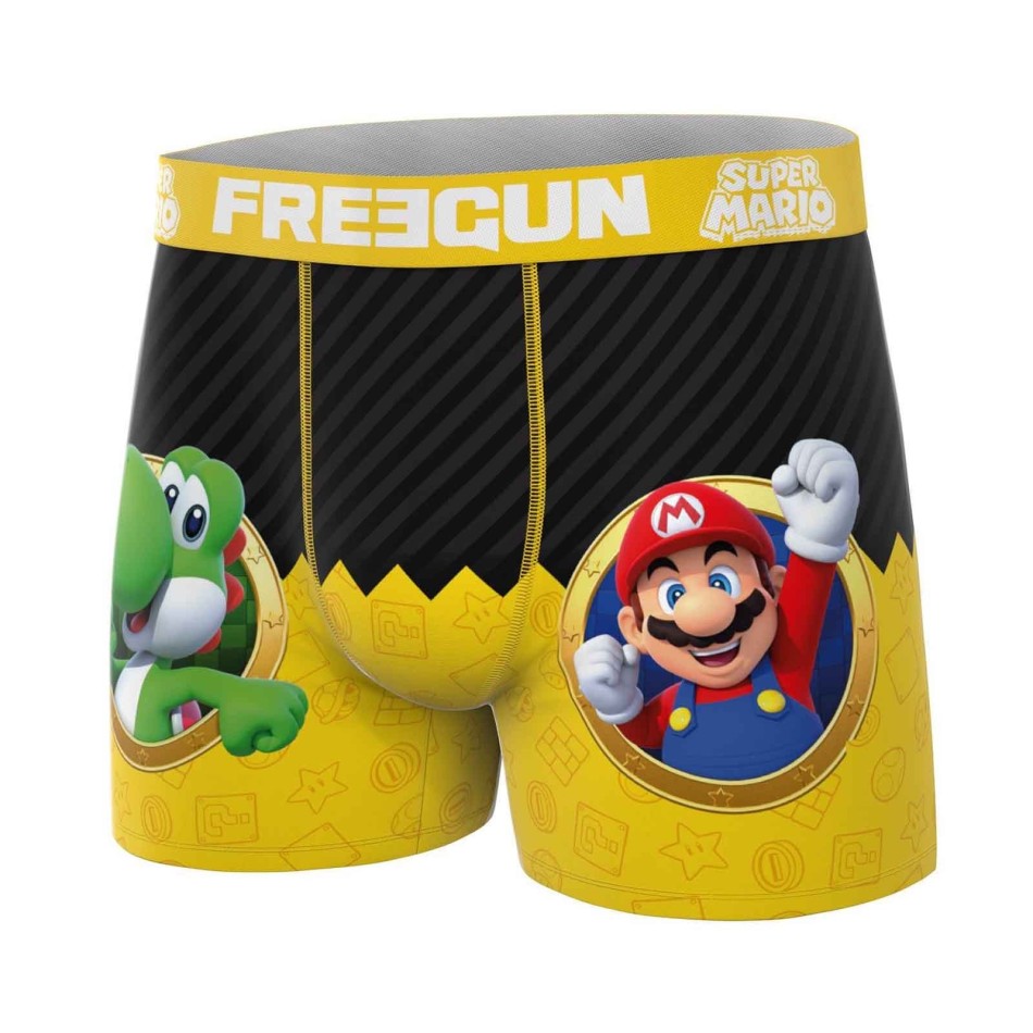 Freegun Officiella Super Mario Bros 3-pack boxershorts för pojkar French Market