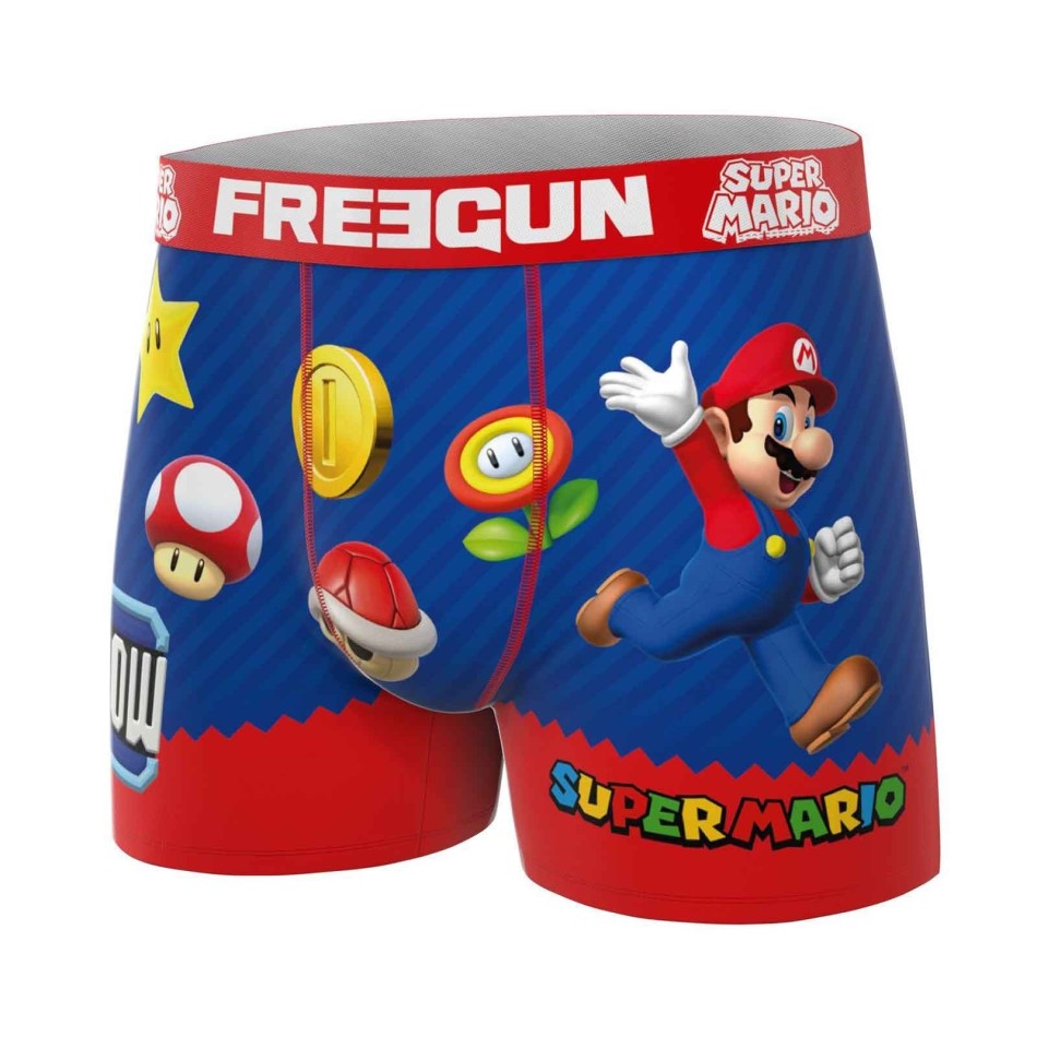 Freegun Officiella Super Mario Bros 3-pack boxershorts för pojkar French Market