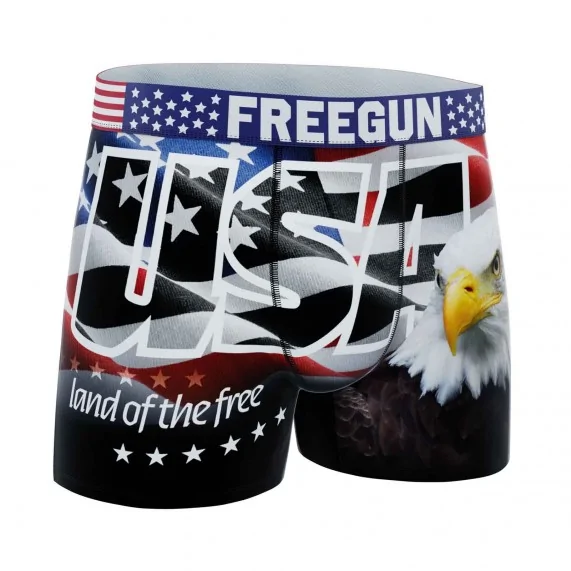 Confezione da 5 boxer in microfibra da ragazzo della "USA Collection (Confezione di boxer da ragazzo) Freegun chez FrenchMarket