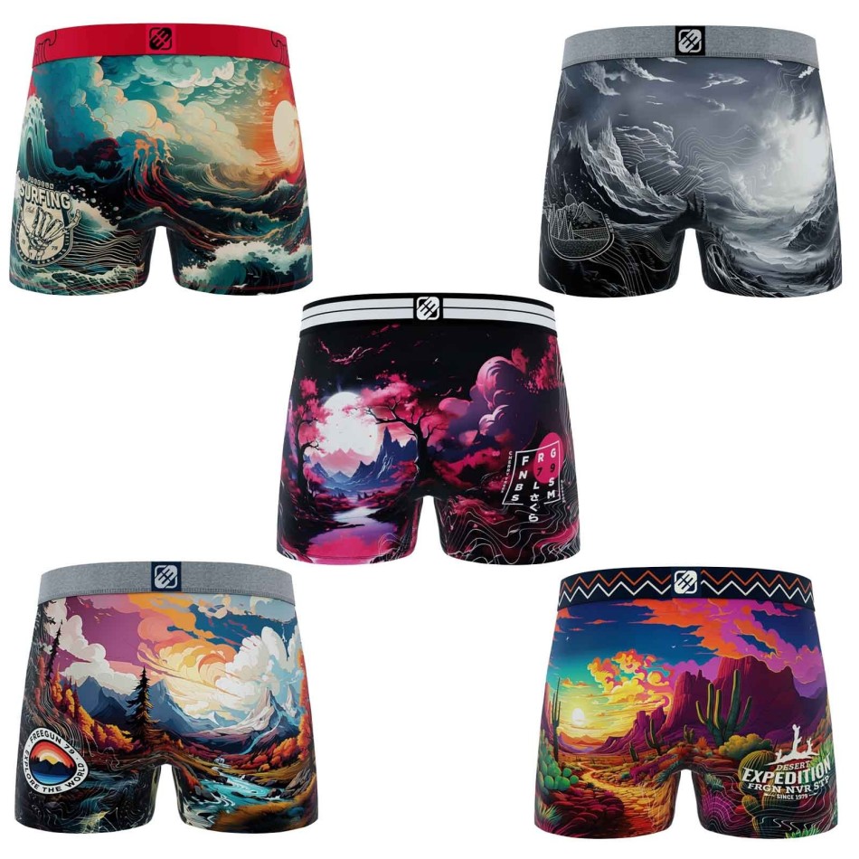 Lot de 5 Boxers Garçon Microfibre "Nature"