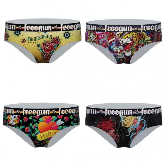 4er-Set Mädchen-Boxershorts Fancy (Boxer/Shorty) Freegun auf FrenchMarket