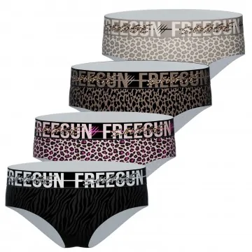 Set of 4 Women's Microfiber Boxers (Boxers) Freegun on FrenchMarket