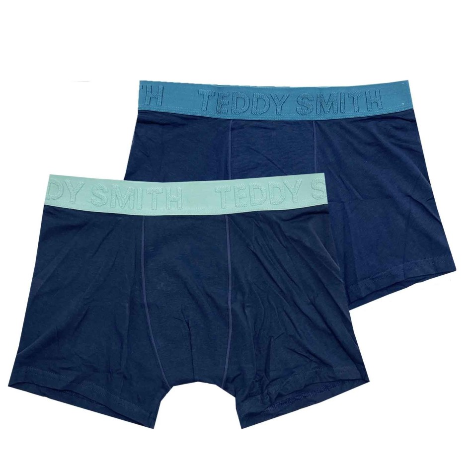 Teddy Smith Set om 2 herrboxershorts i bomull Blå Navy | Komfort & Stil