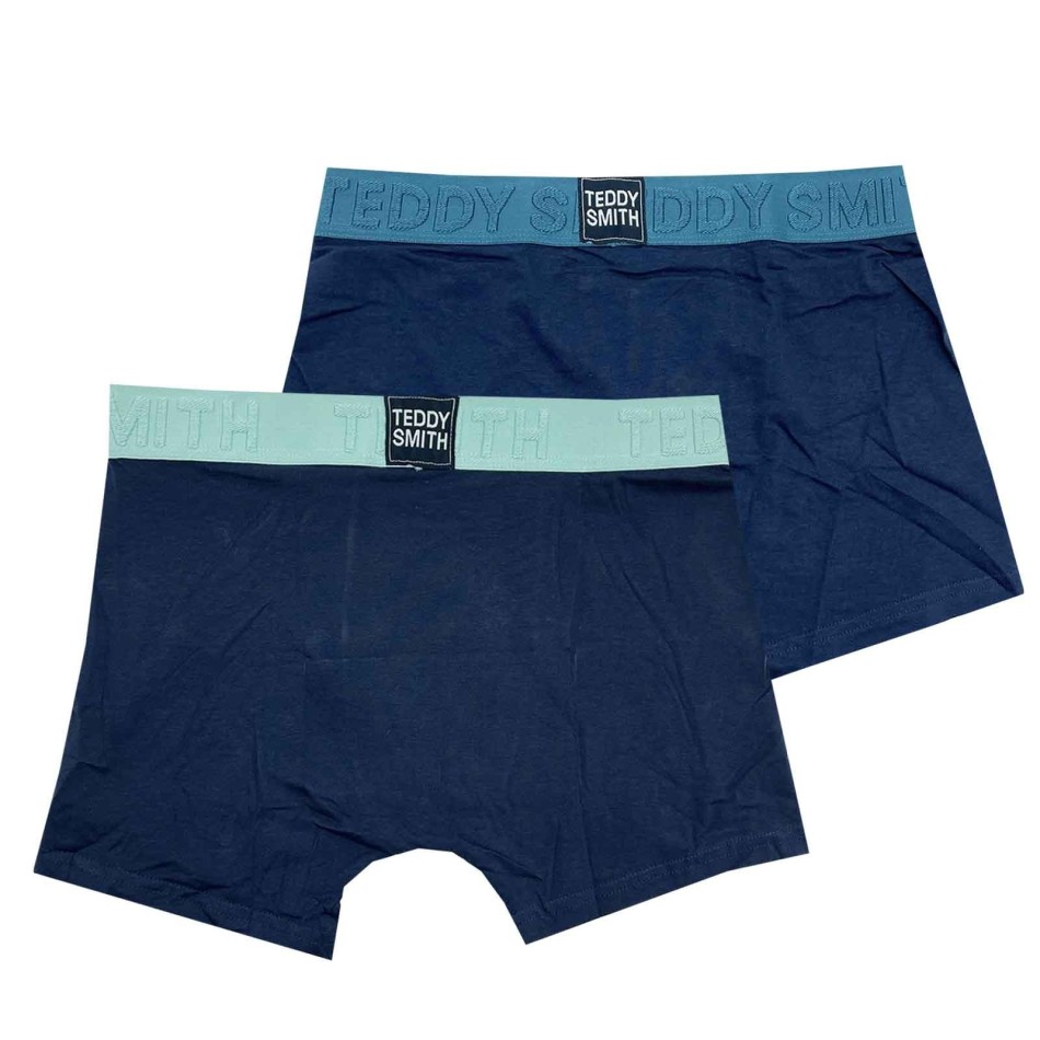 Teddy Smith Set om 2 herrboxershorts i bomull Blå Navy | Komfort & Stil