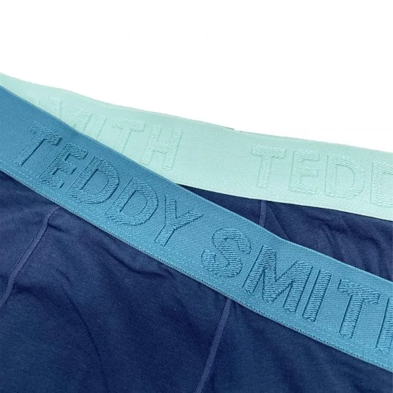 Lot de 2 Boxers Homme Coton "Blue Navy" (Lot boxers Homme) Teddy Smith chez FrenchMarket