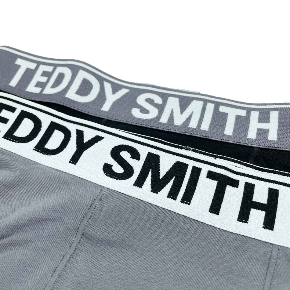 Set di 2 boxer in cotone da uomo "Blacky Grey (Boxer da uomo) Teddy Smith chez FrenchMarket