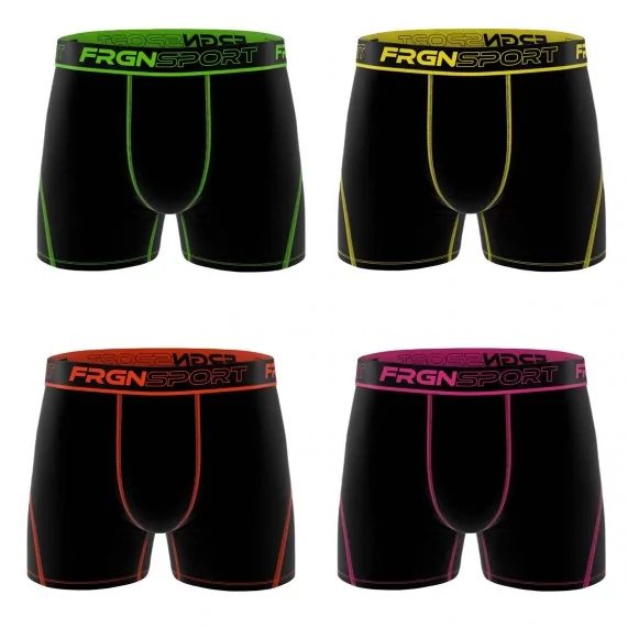 Set van 4 "Dynamik Sport" jongens Soft Touch Microvezel Boxershorts (Set jongensboxershorts) Freegun chez FrenchMarket