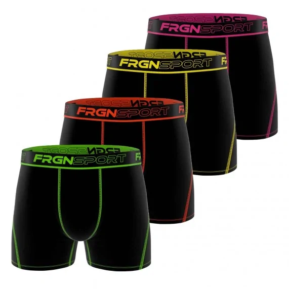 Set van 4 "Dynamik Sport" jongens Soft Touch Microvezel Boxershorts (Set jongensboxershorts) Freegun chez FrenchMarket