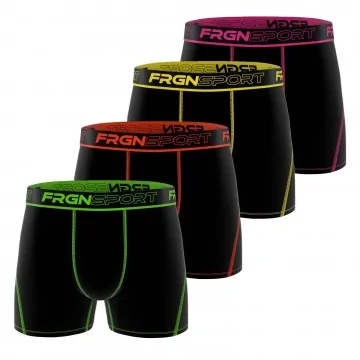 Set van 4 "Dynamik Sport" jongens Soft Touch Microvezel Boxershorts (Set jongensboxershorts) Freegun chez FrenchMarket
