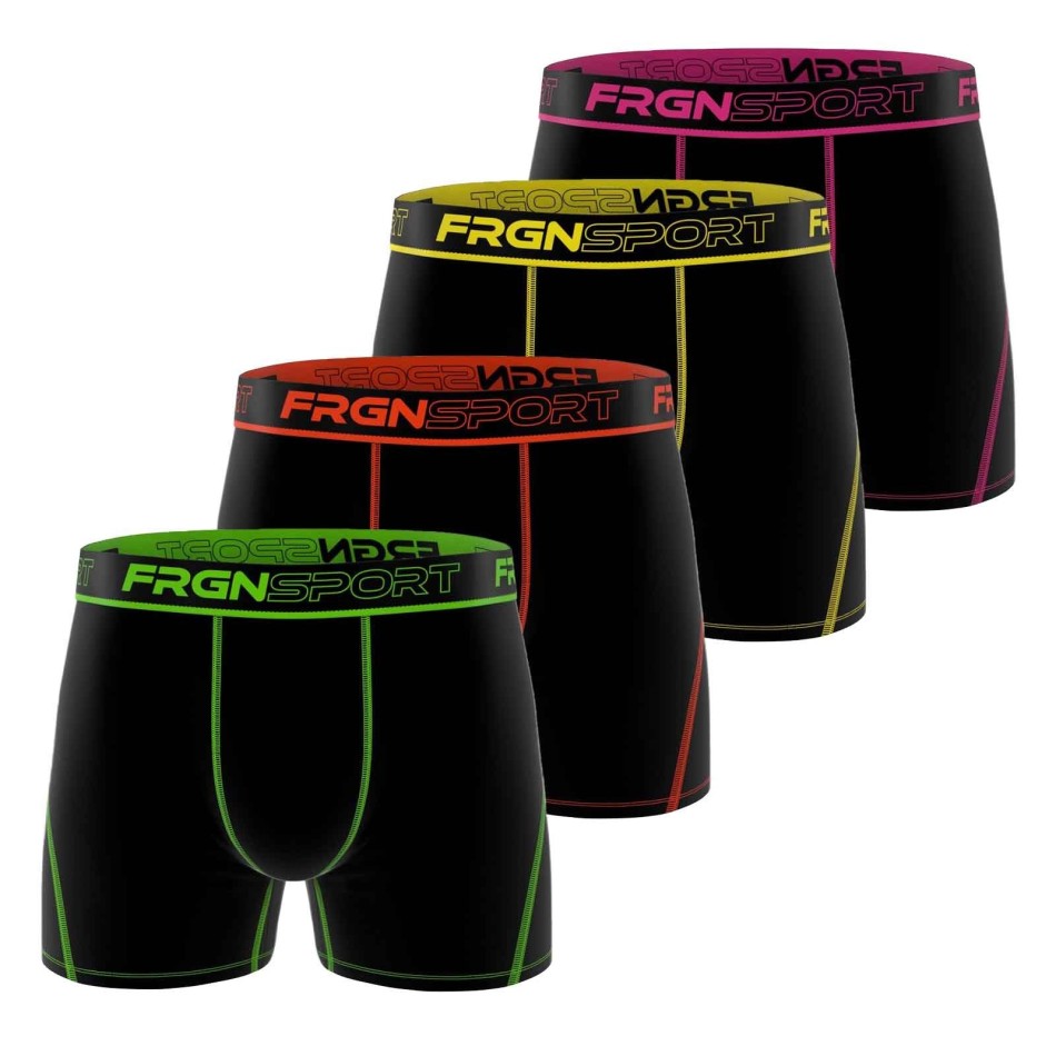Set van 4 "Dynamik Sport" jongens Soft Touch Microvezel Boxershorts (Set jongensboxershorts) Freegun chez FrenchMarket
