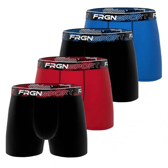 Set van 4 "Dynamik Sport" jongens stretch katoenen boxershorts (Set jongensboxershorts) Freegun chez FrenchMarket