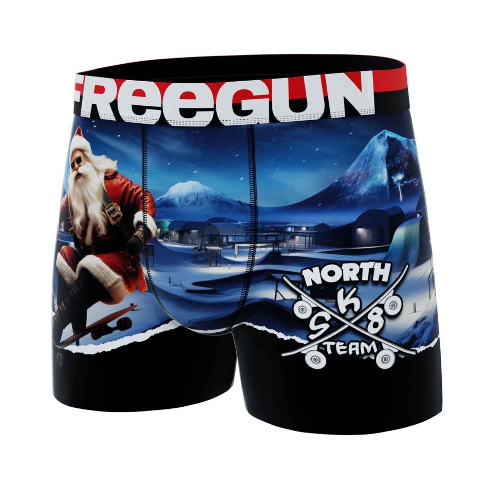 Freegun Premium Boy's Boxer Set of 3 Christmas Collection