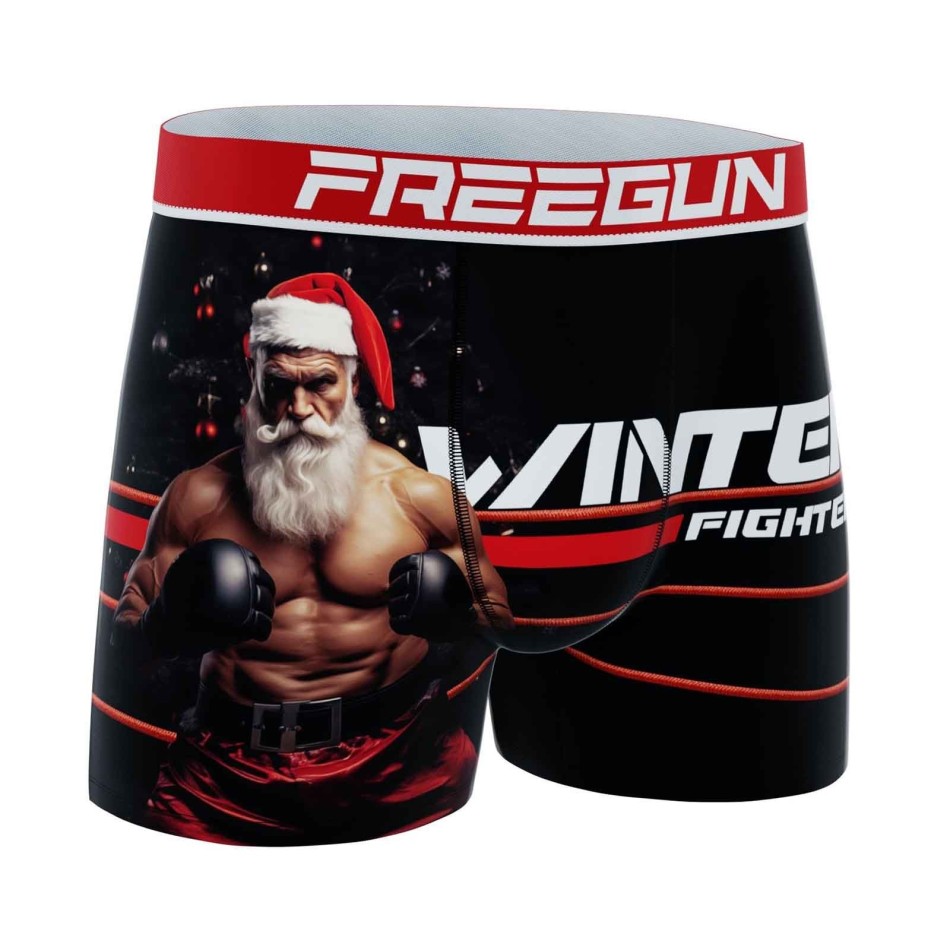 FREEGUN Set of 4 Men’s Christmas Boxer Shorts – Festive Edition Gift Set