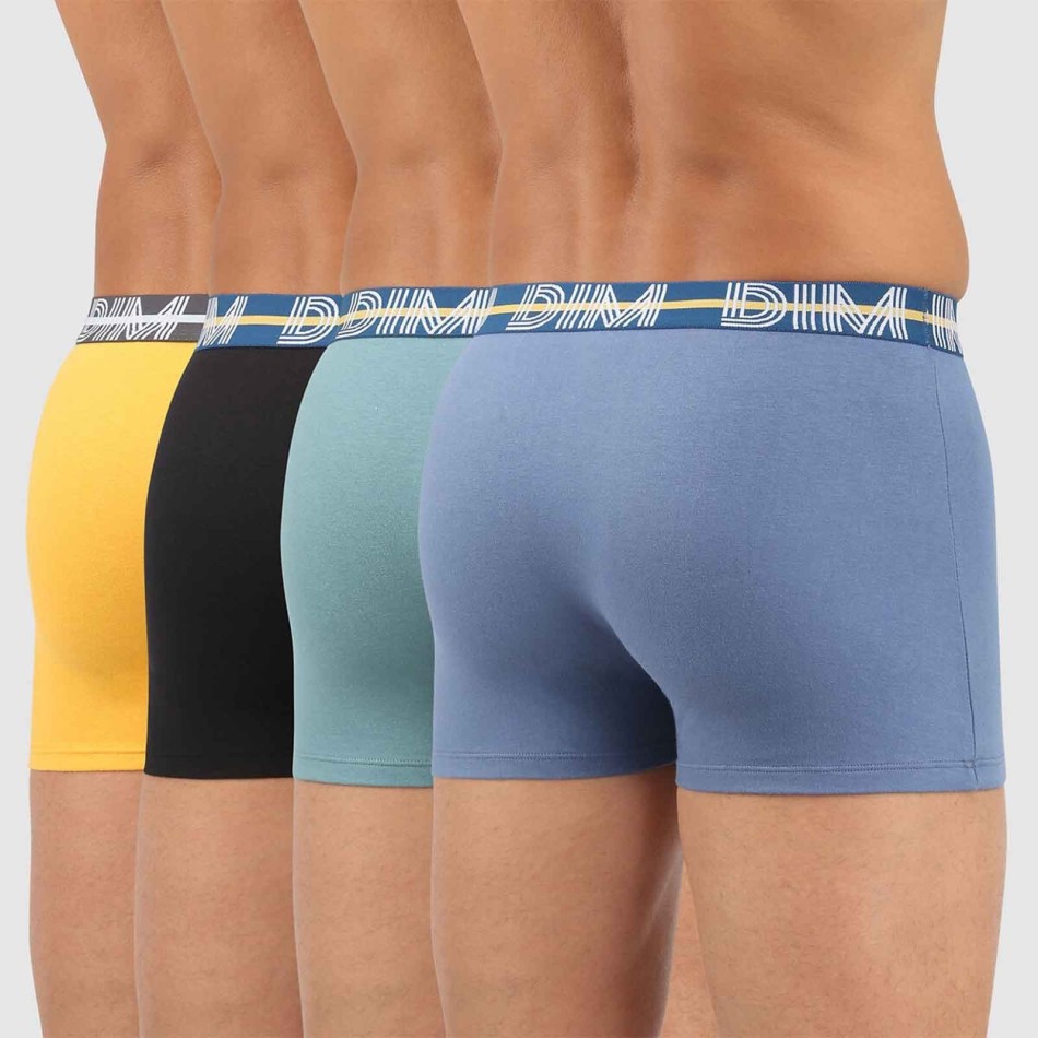 Set om 4 DIM Mix & Powerfull Boxershorts för män - Bomullsstretch