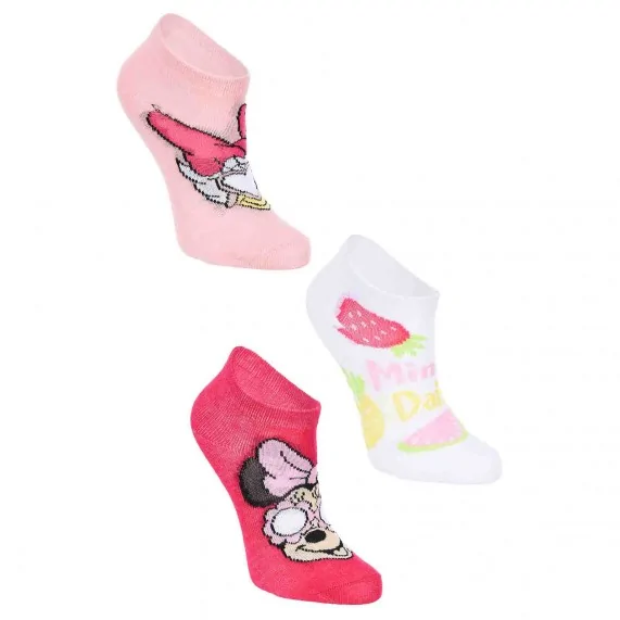 Disney Girl "Minnie Mouse" 3-Pair Sock Set (Socks) French Market on FrenchMarket