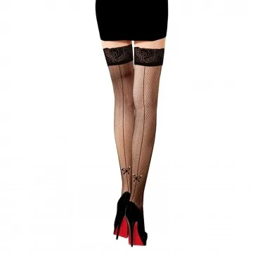 Medias de rejilla autoadhesivas con lazos y strass (Medias autoadhesivas) French Market chez FrenchMarket