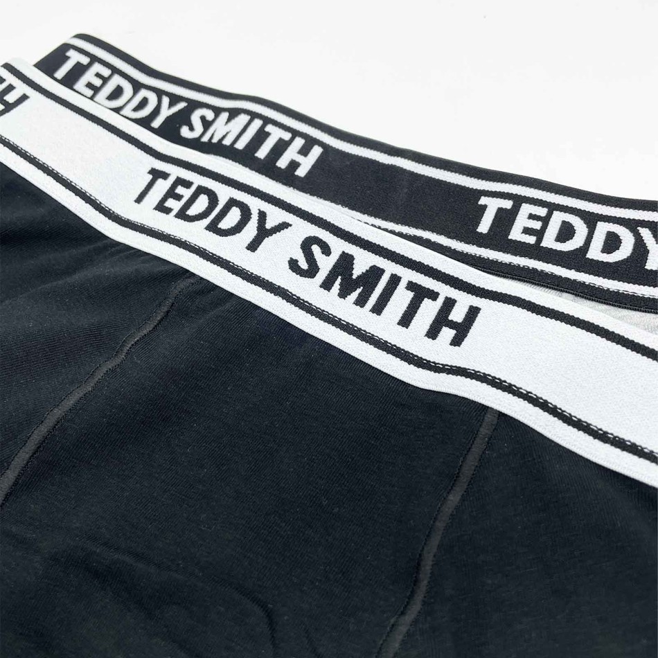 Juego de 2 calzoncillos bóxer de algodón para hombre "Grey Black (Calzoncillos para hombre) Teddy Smith chez FrenchMarket