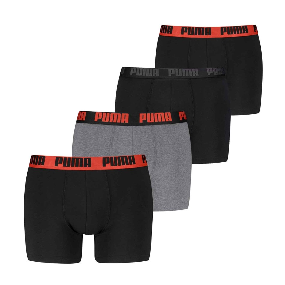PUMA Set of 4 Men's Everyday Organic Cotton Boxers | Confort Quotidien