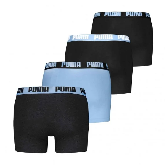Juego de 4 calzoncillos bóxer para hombre de algodón ecológico de uso diario (Calzoncillos para hombre) PUMA chez FrenchMarket