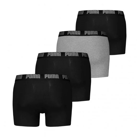 Set van 4 herenboxershorts van alledaags biologisch katoen (Herenboxershorts) PUMA chez FrenchMarket