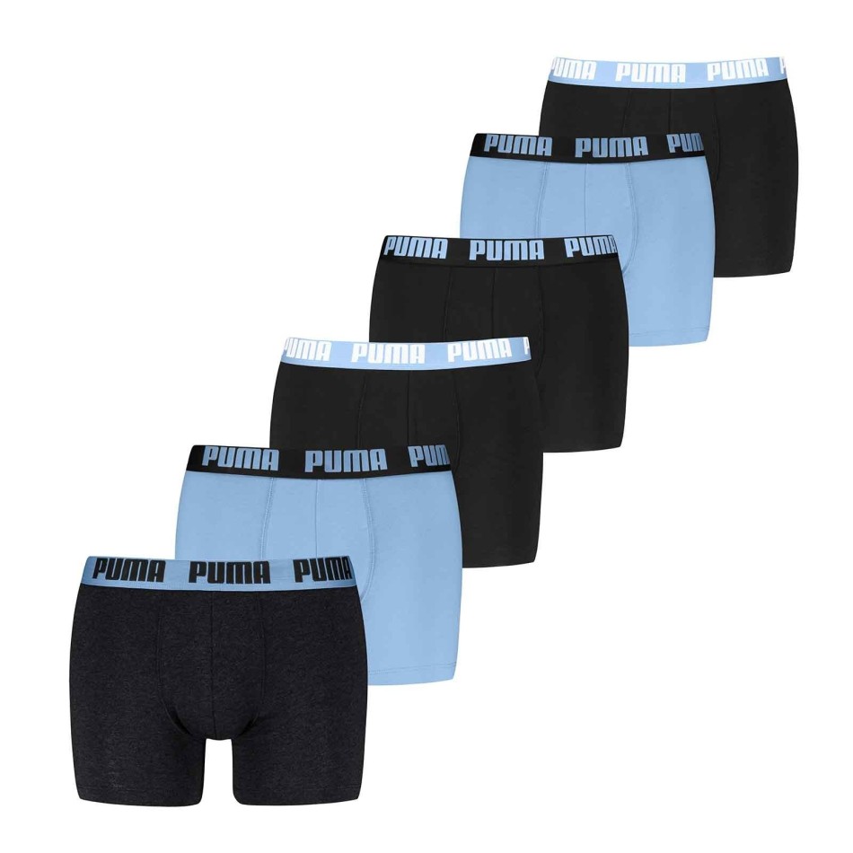 PUMA Pack of 6 Everyday Organic Cotton Boxers for Men | Pack Confort