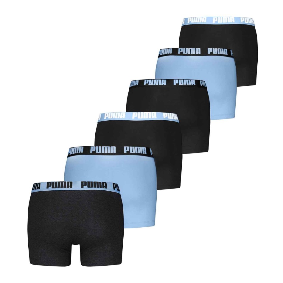 PUMA Pack of 6 Everyday Organic Cotton Boxers for Men | Pack Confort