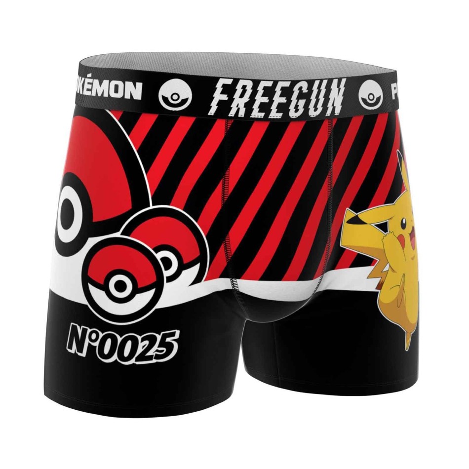 Lot de 3 Boxers Garçon Pokémon Pikachu – Sous-vêtements Enfant