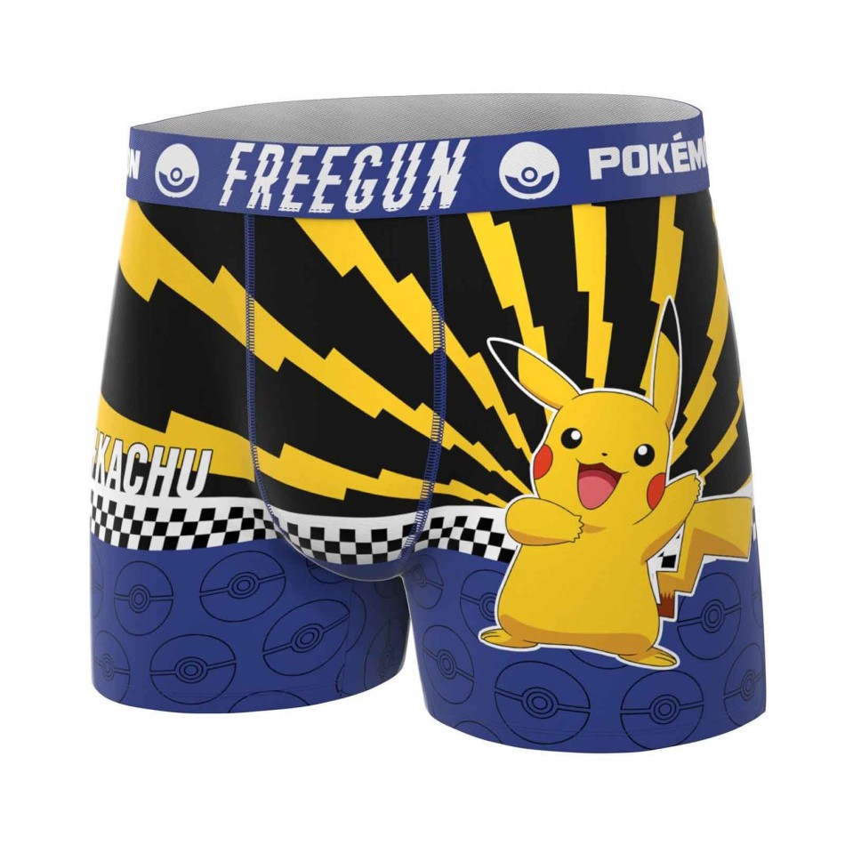 Lot de 3 Boxers Garçon Pokémon Pikachu – Sous-vêtements Enfant
