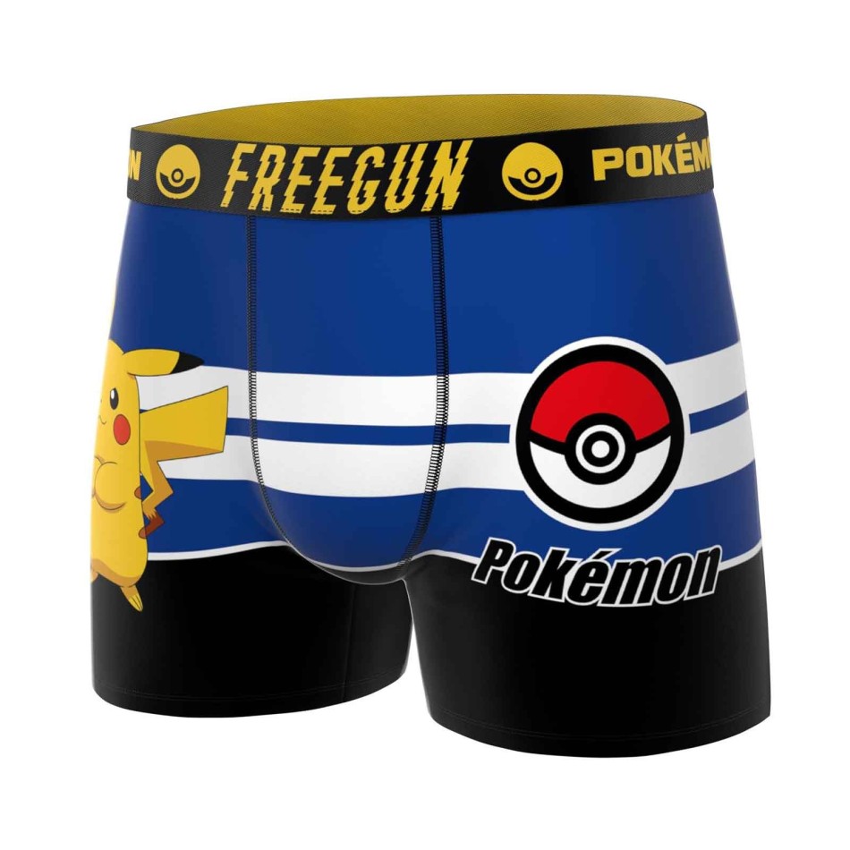 Lot de 3 Boxers Garçon Pokémon Pikachu – Sous-vêtements Enfant