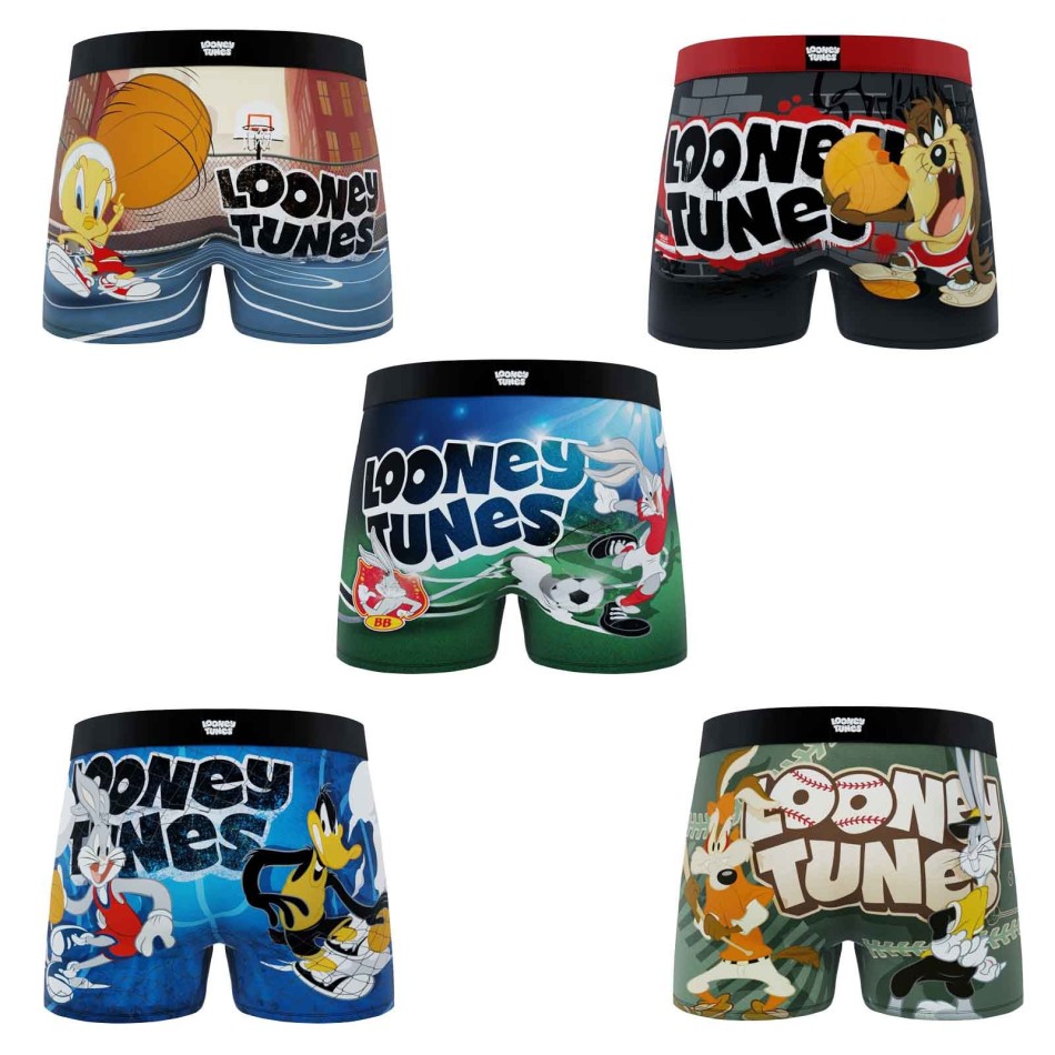 FREEGUN Set of 5 Looney Tunes Boy's Boxers Free Shipping