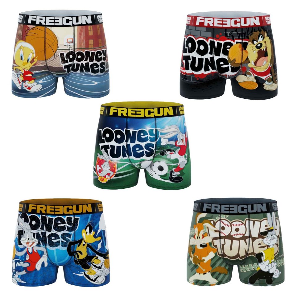FREEGUN 5er-Pack Boxershorts für Jungen Looney Tunes Kostenlose Lieferung