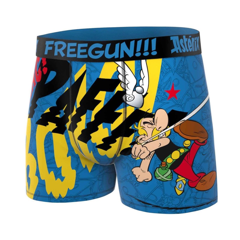FREEGUN Juego de 4 calzoncillos bóxer de microfibra "Astérix y Obélix" para hombre